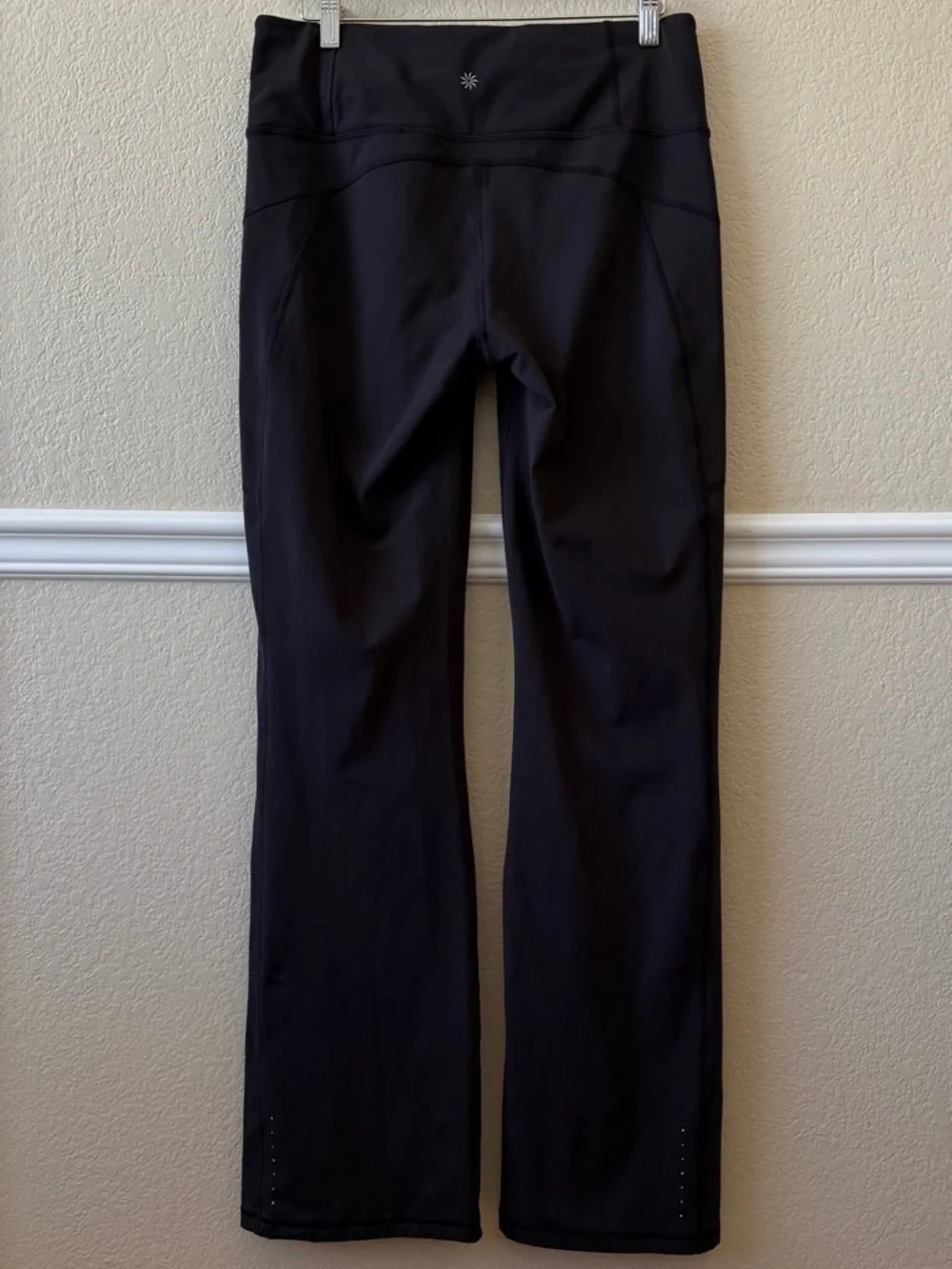 Athleta Fleece Lined Rainier Bootcut Pants Black Size Large Tall - Picture 2 of 16